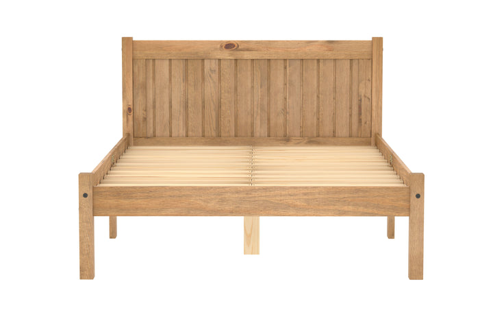 Rio Solid Pine Bed with Slatted Base for Enhanced Support and Airflow