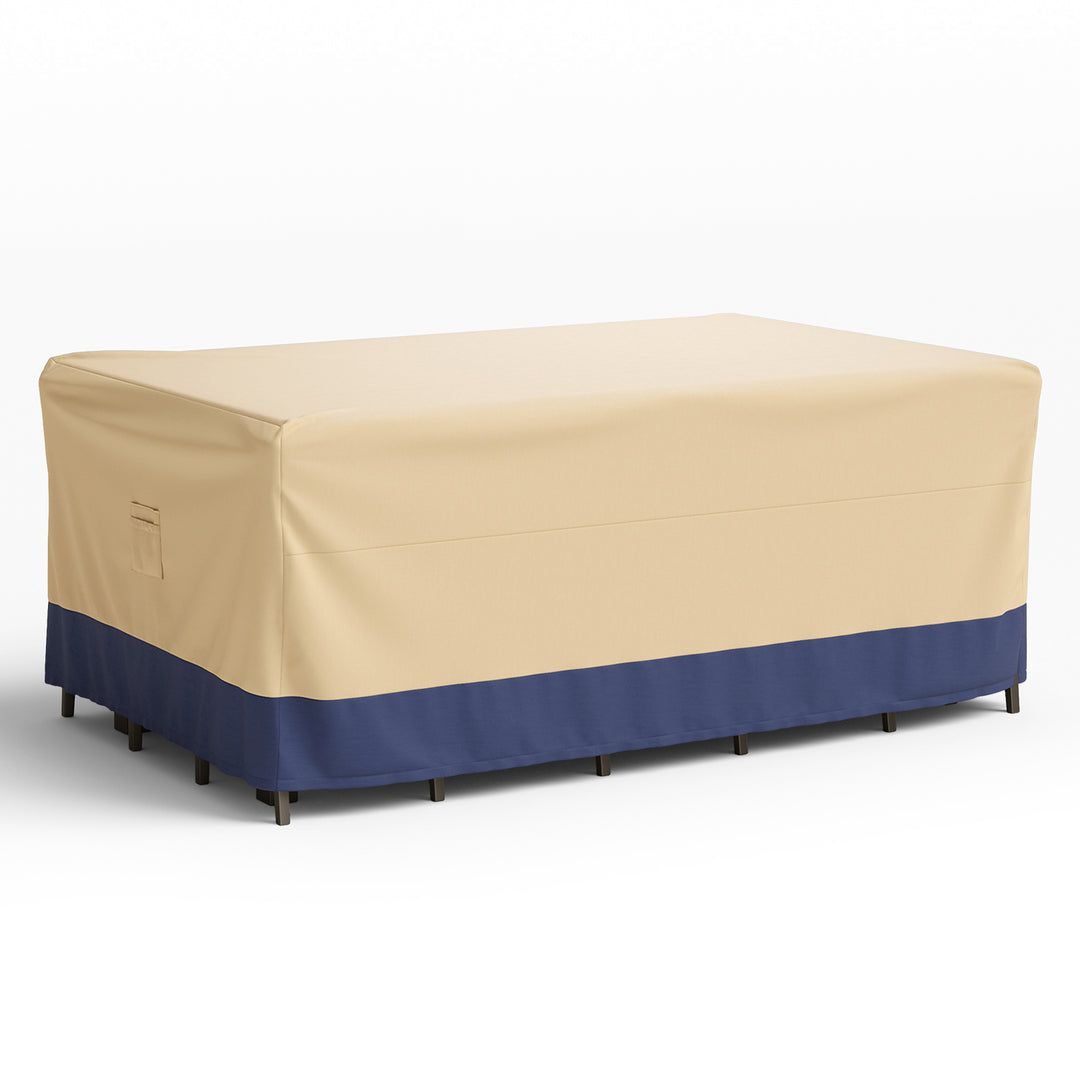Rectangular Outdoor Dining Set Cover Waterproof Polyester Patio Table and Chairs Cover - TidySpaces