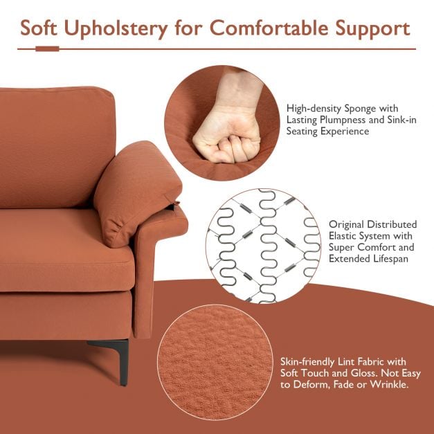 L shaped 3 Seat Upholstered Sectional Sofa - TidySpaces