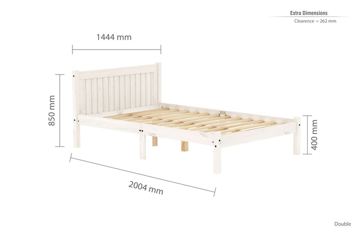 Rio Solid Pine Bed with Slatted Base for Enhanced Support and Airflow