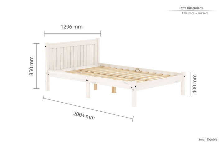 Rio Solid Pine Bed with Slatted Base for Enhanced Support and Airflow