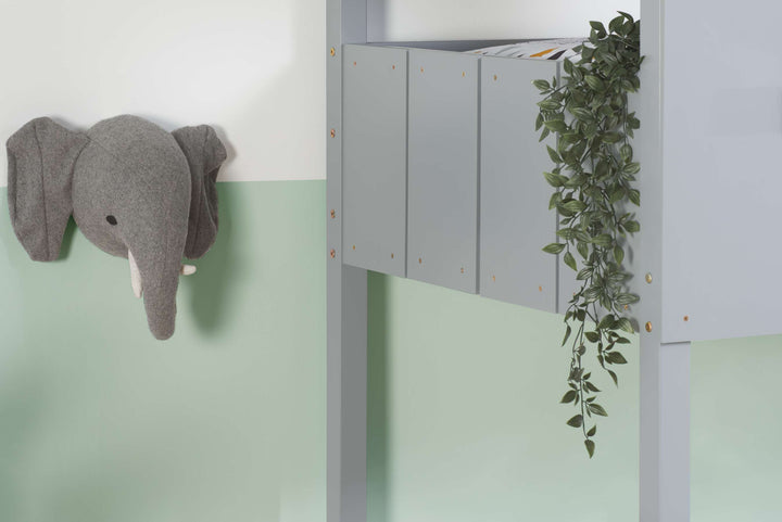 Safari Bunk Bed with Cosy Shelter and Traditional Pitch Roof for Imaginative Play