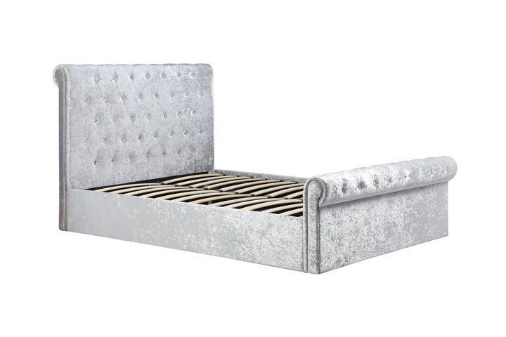 Sienna Ottoman Bed with Luxury Fabric Finish and Gas Lift Storage