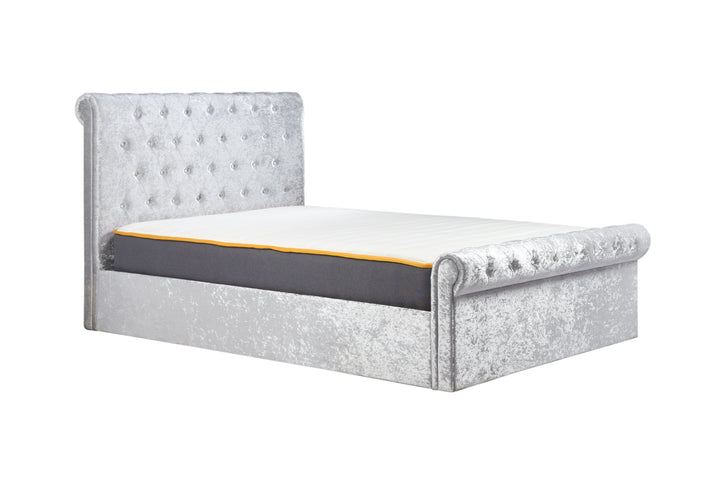 Sienna Ottoman Bed with Luxury Fabric Finish and Gas Lift Storage