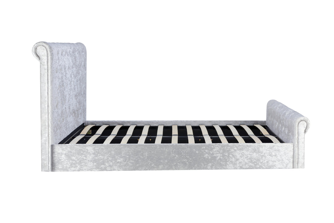 Sienna Ottoman Bed with Luxury Fabric Finish and Gas Lift Storage
