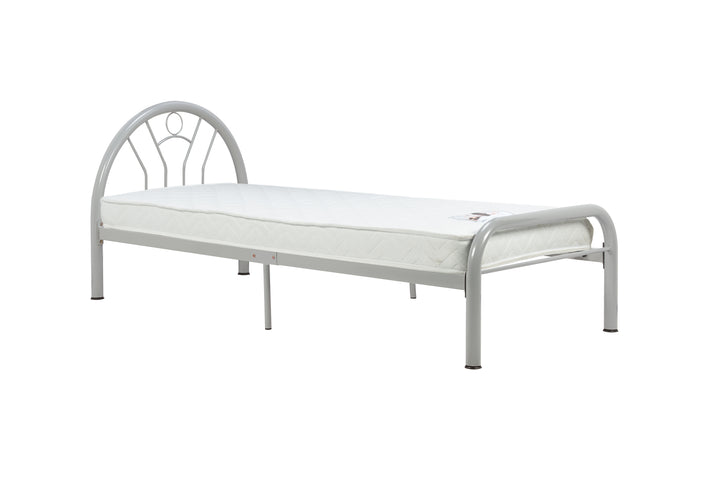 Classic Steel Bed Frame with Sprung Slatted Base for Enhanced Comfort