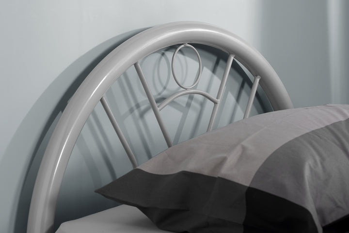 Classic Steel Bed Frame with Sprung Slatted Base for Enhanced Comfort