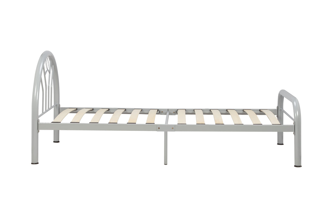 Classic Steel Bed Frame with Sprung Slatted Base for Enhanced Comfort