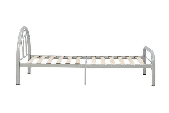 Classic Steel Bed Frame with Sprung Slatted Base for Enhanced Comfort