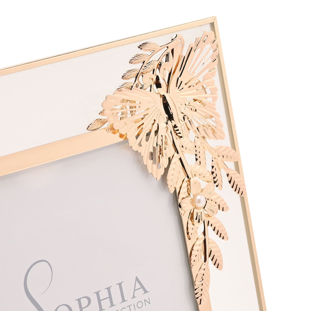 Sophia Classic Gold Butterfly Photo Frame 4" x 6"