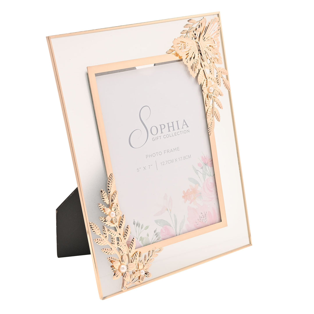 Sophia Classic Gold Butterfly Photo Frame 5" x 7"