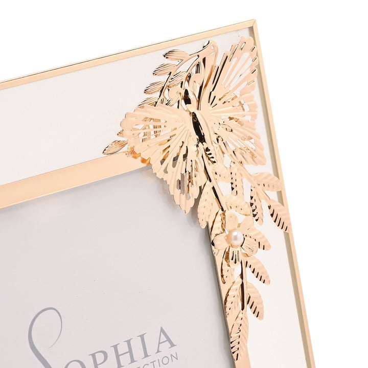 Sophia Classic Gold Butterfly Photo Frame 5" x 7"