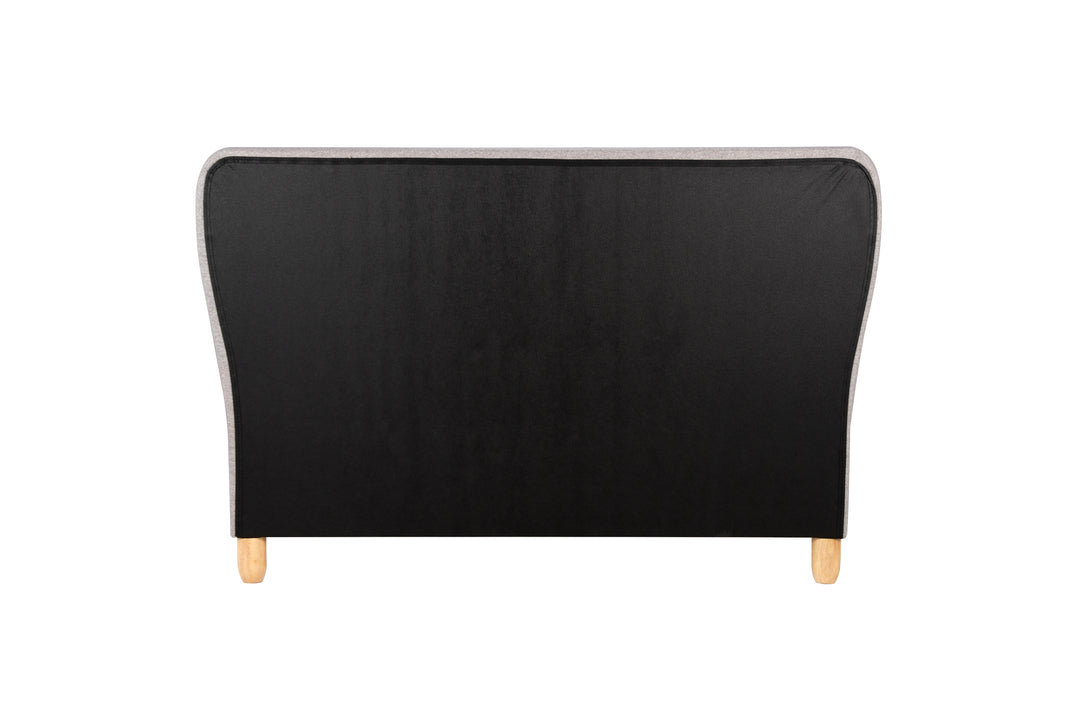 Stockholm Upholstered Bed Frame with Curved Buttoned Headboard and Sprung Slatted Base