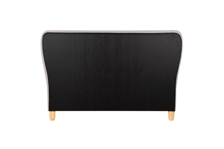 Stockholm Upholstered Bed Frame with Curved Buttoned Headboard and Sprung Slatted Base