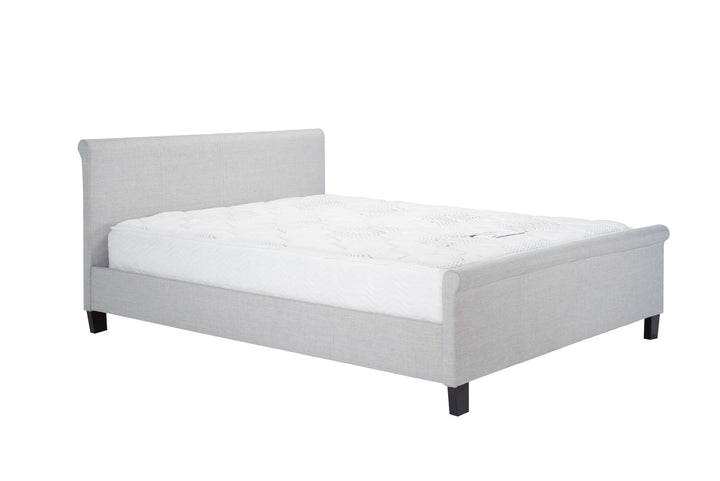 Stratus Modern Bed with Luxury Fabric Finish and Sprung Slatted Base