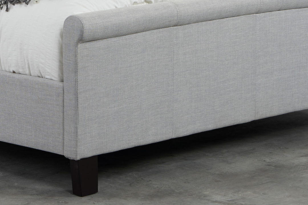 Stratus Modern Bed with Luxury Fabric Finish and Sprung Slatted Base