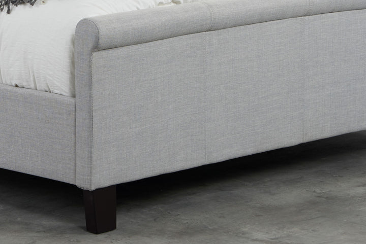 Stratus Modern Bed with Luxury Fabric Finish and Sprung Slatted Base