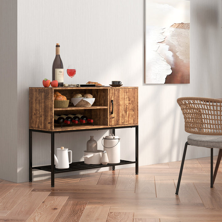 Sideboard Buffet Cabinet with Wine Racks and Storage Shelves - TidySpaces