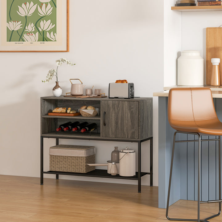 Sideboard Buffet Cabinet with Wine Racks and Storage Shelves - TidySpaces