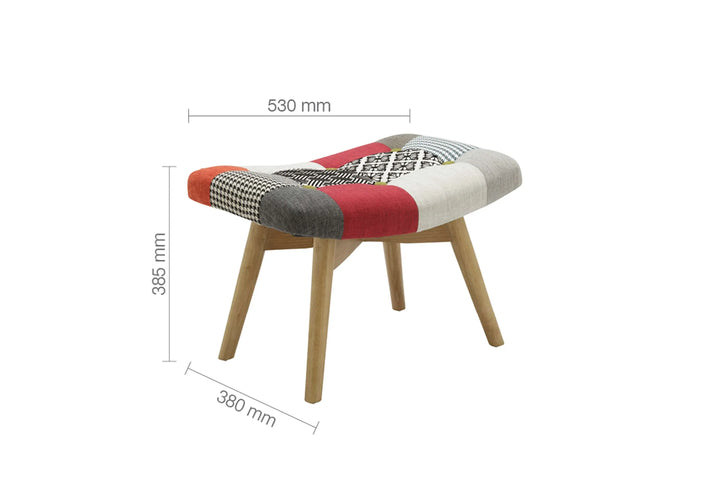 Sloane Foot Stool Patched - TidySpaces