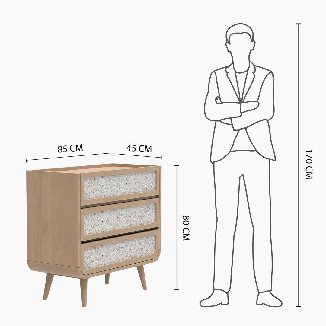 Oxy Three Drawer Chest - TidySpaces