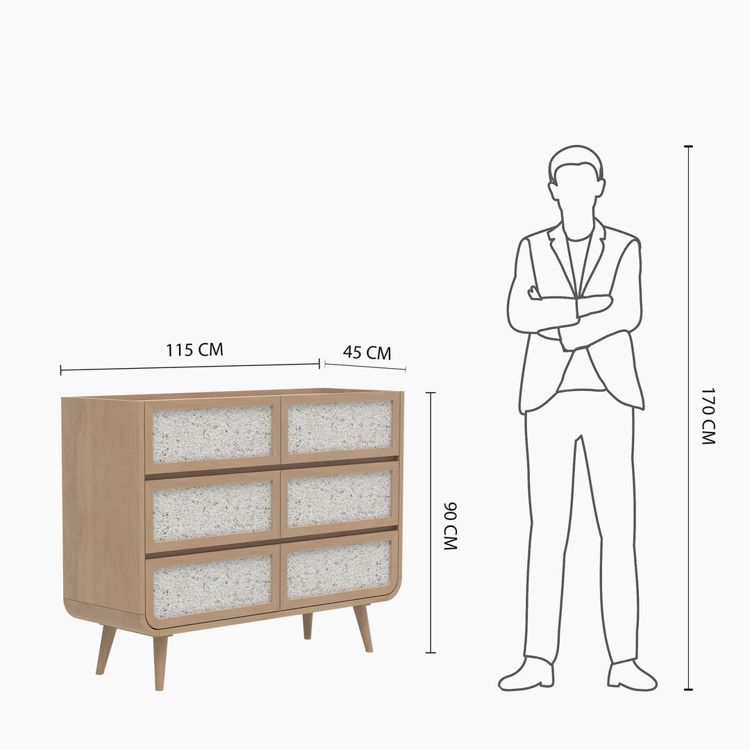 Oxy Six Drawer Chest - TidySpaces