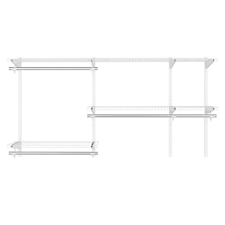 Space Saving Wall Mounted Closet System with Adjustable Shelf White - TidySpaces