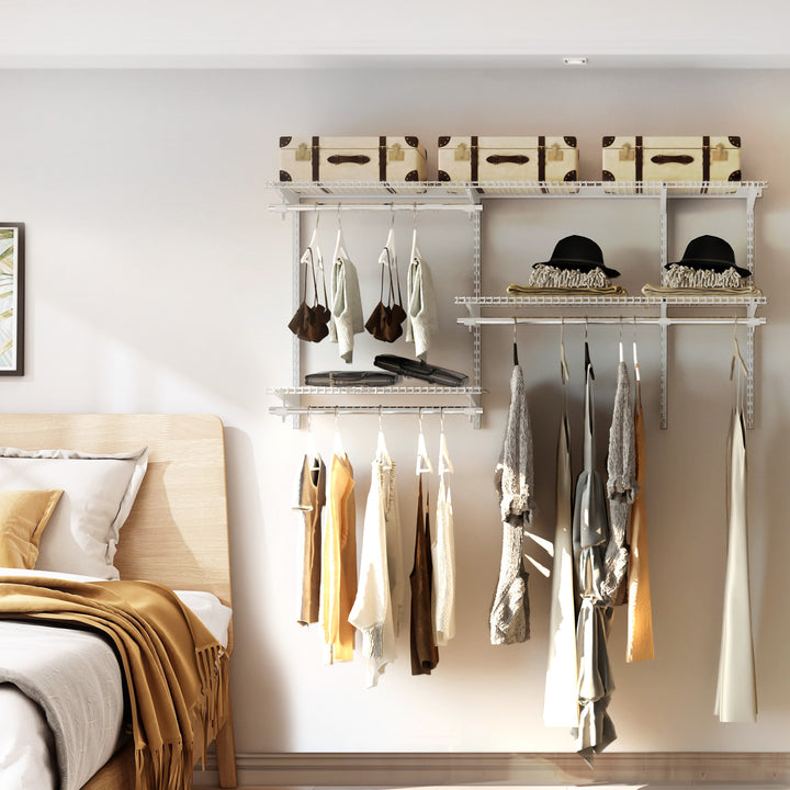 Space Saving Wall Mounted Closet System with Adjustable Shelf - TidySpaces