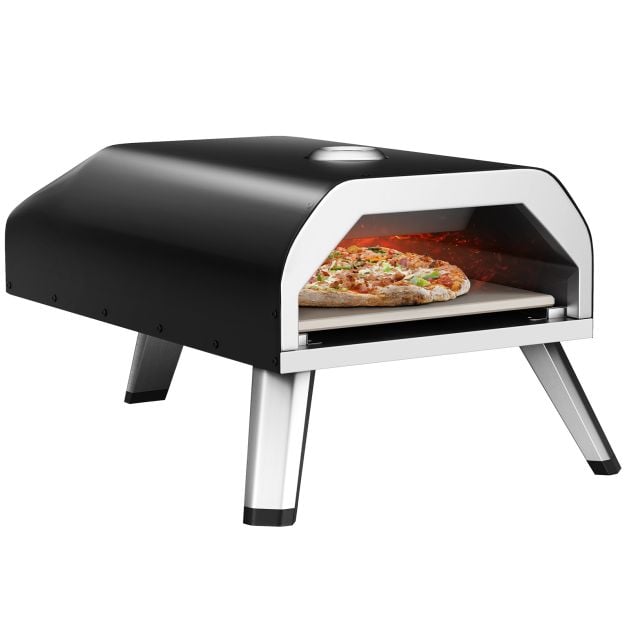 Stainless Steel Pizza Maker with Accessories Set and Storage Bag-Black - TidySpaces