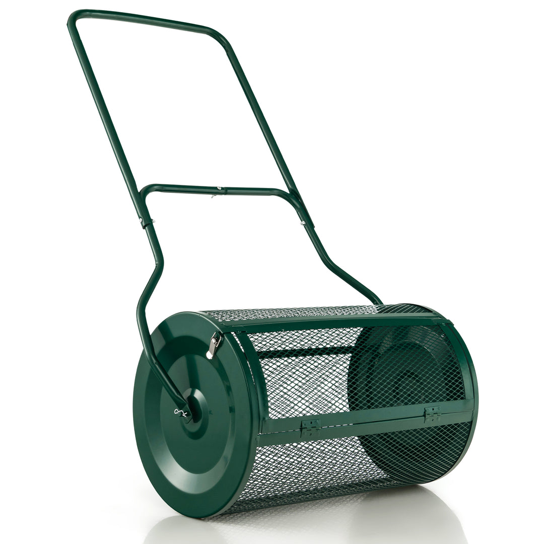 27 Inch Compost Spreader with Upgrade U shaped Handle