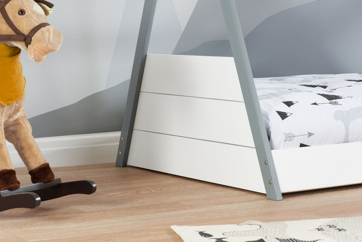 Adventure Teepee Single Bed with Solid Slatted Base for Children's Rooms