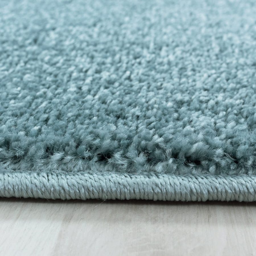 Blue Teal Monochrome Plain Rug