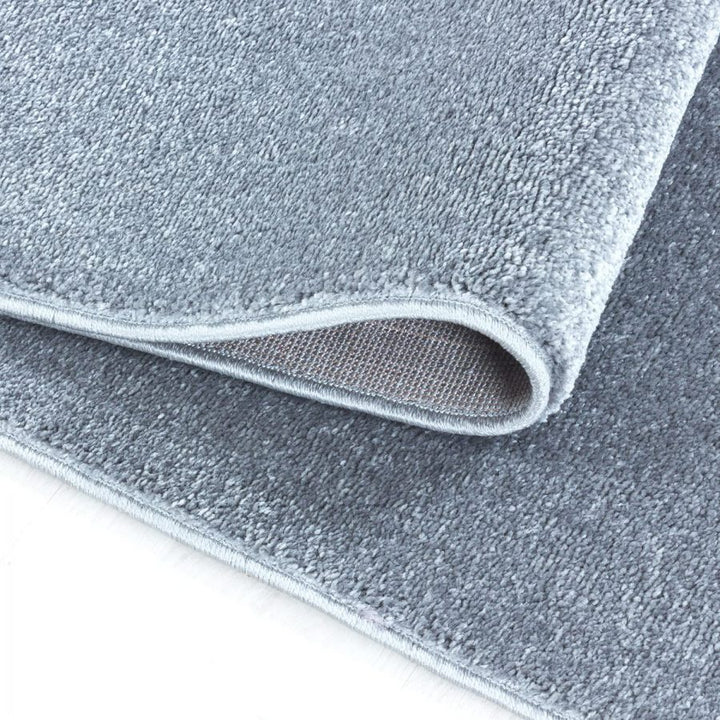 Grey Silver Plain Rug