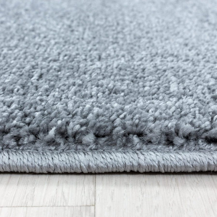 Grey Silver Plain Rug