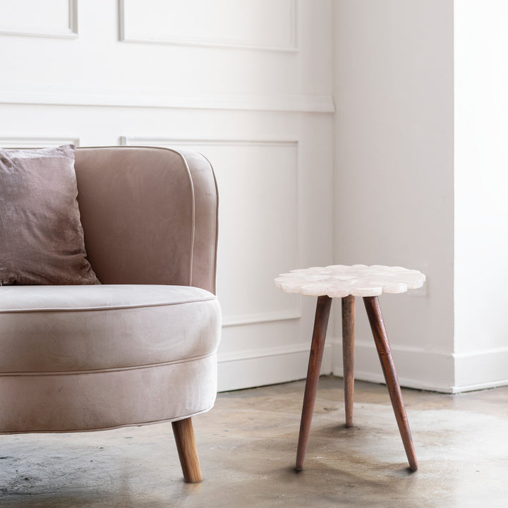 Myra Rose Quartz End Table Brown - TidySpaces