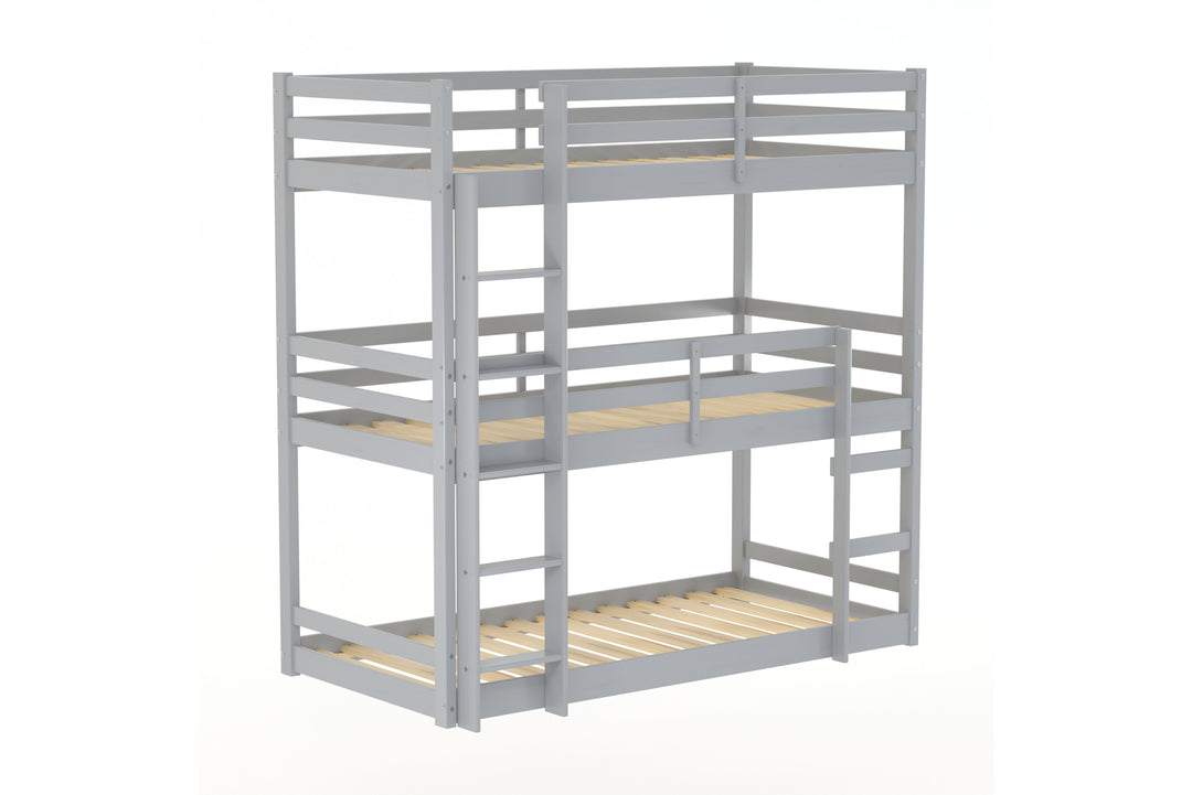 Tressa Triple Bunk Bed with Contemporary Design for Space Saving Solutions