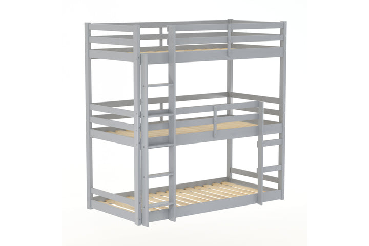 Tressa Triple Bunk Bed with Contemporary Design for Space Saving Solutions