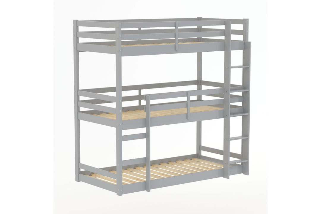 Tressa Triple Bunk Bed with Contemporary Design for Space Saving Solutions