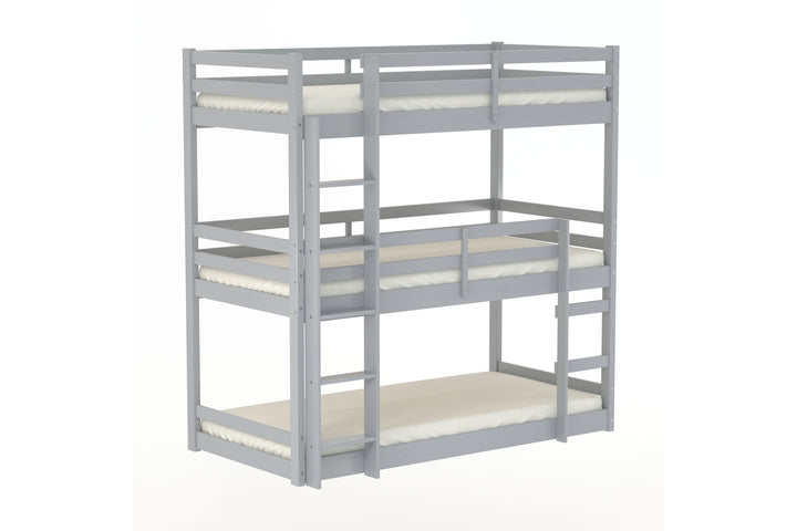 Tressa Triple Bunk Bed with Contemporary Design for Space Saving Solutions