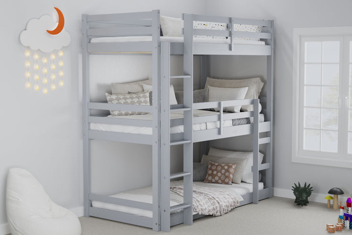 Tressa Triple Bunk Bed with Contemporary Design for Space Saving Solutions