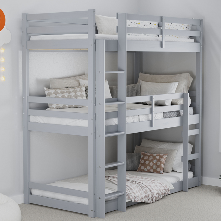 Tressa Triple Bunk Bed with Contemporary Design for Space Saving Solutions