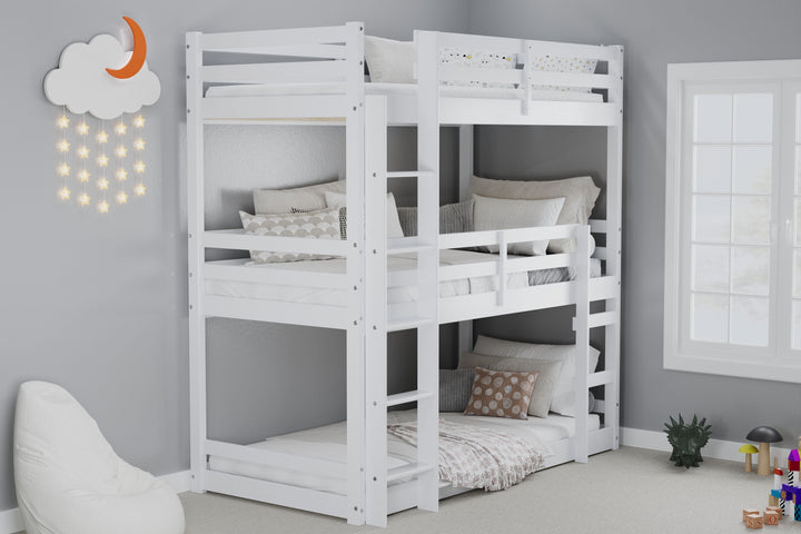 Tressa Triple Bunk Bed with Contemporary Design for Space Saving Solutions
