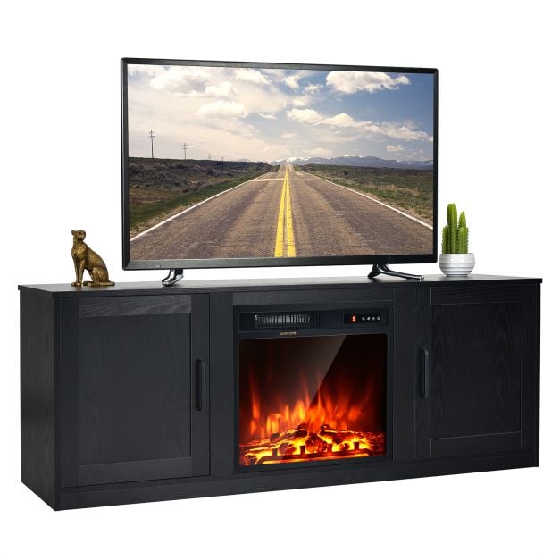 TV Stand for 65 Inches TVs with Storage Cabinets and Adjustable Shelves