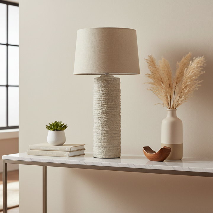 Tall Tuscan Grey Lamp