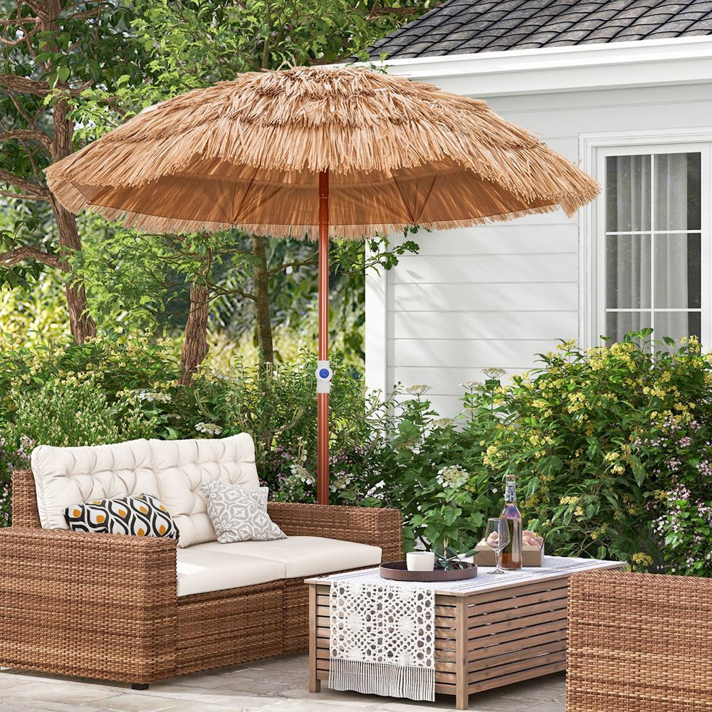 1.9 M Thatched Patio Umbrella with Carrying Bag - TidySpaces