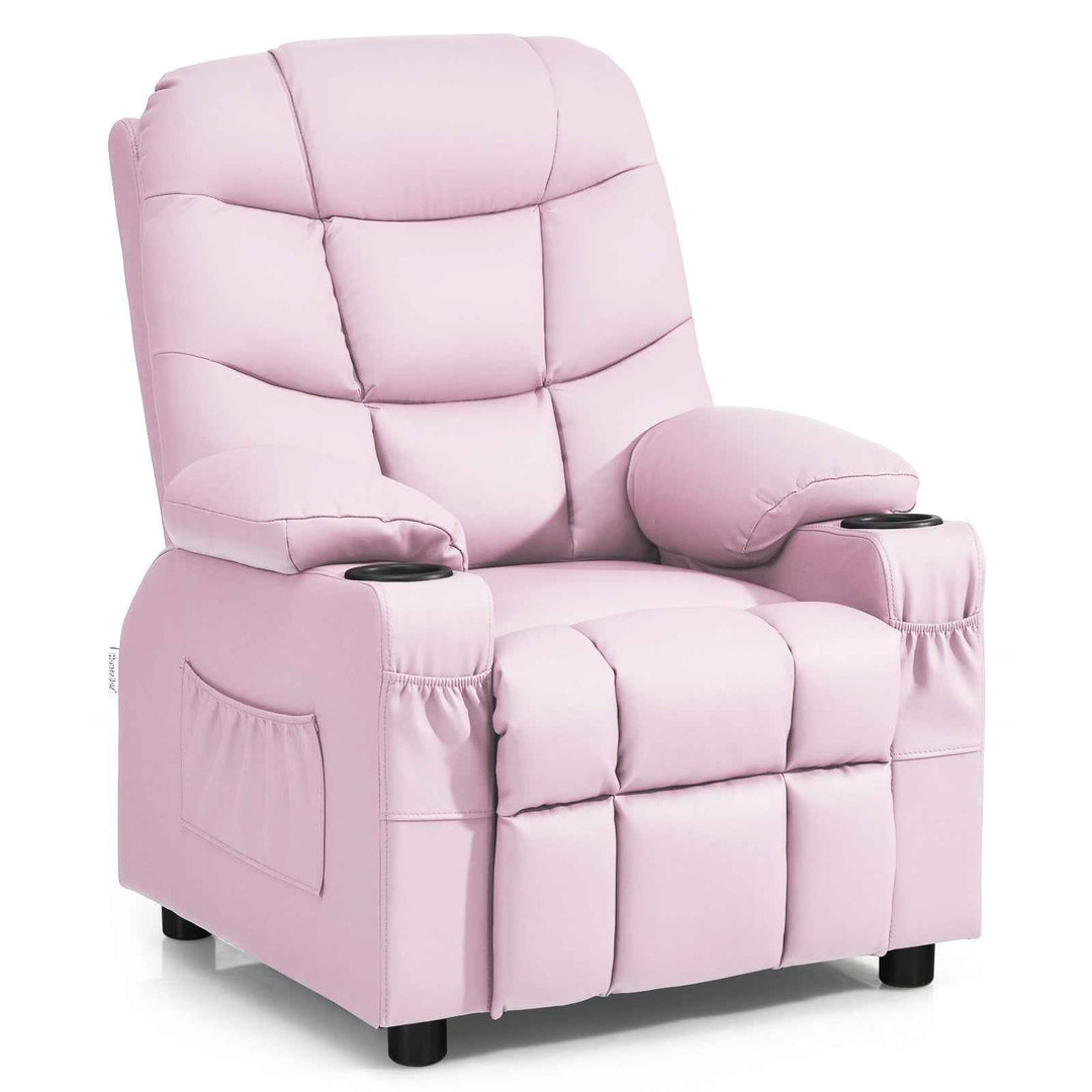 Kids Youth Toddler Upholstered Lounge Recliner Chair with Footrest for Comfortable Seating