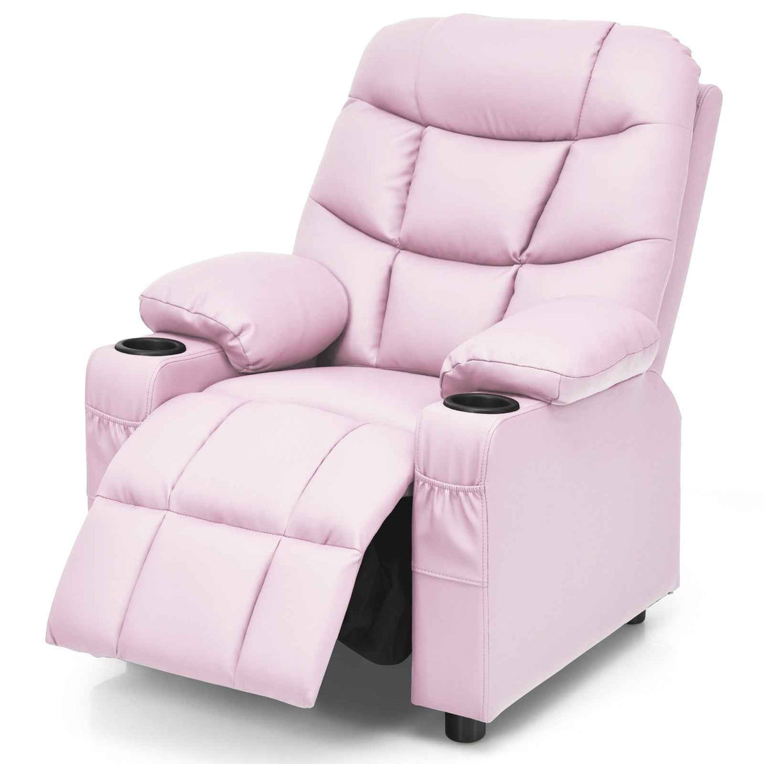 Kids Youth Toddler Upholstered Lounge Recliner Chair with Footrest for Comfortable Seating