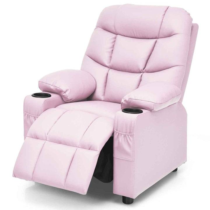 Kids Youth Toddler Upholstered Lounge Recliner Chair with Footrest for Comfortable Seating