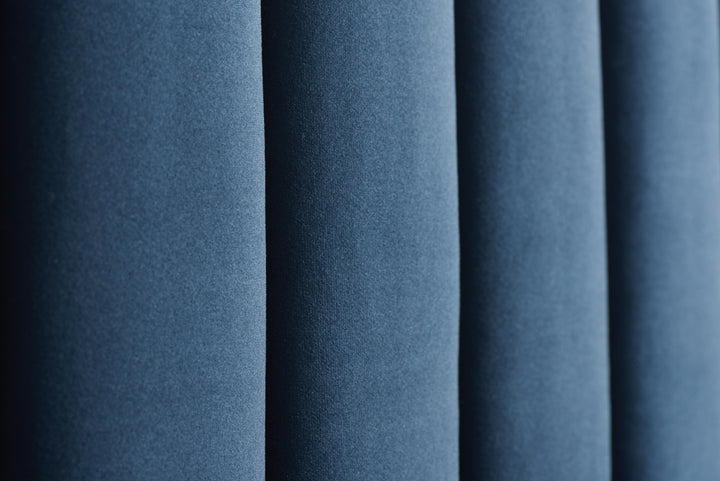 Luxurious Velvet Bed Frame in Midnight Blue with Elegant Tufting Design