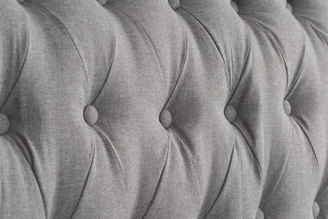 Valentino Upholstered Bed with Buttoned Headboard and Storage Drawers